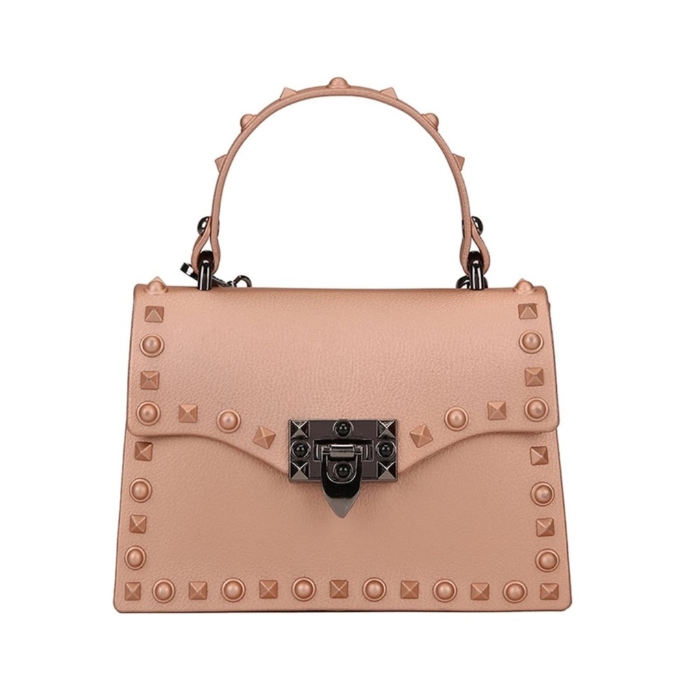 NWOT Women’s Studded Pink Shoulder/Crossbody Bag